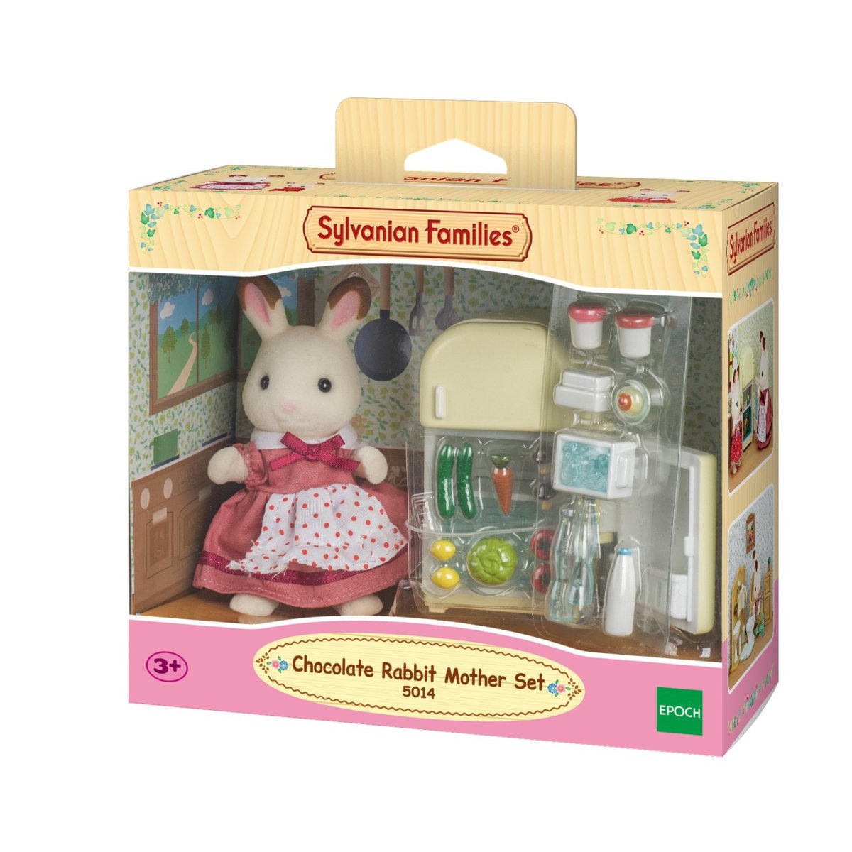 5014 Sylvanian Families, Çikolata Kulaklı Tavşan Anne ve Buzdolabı, +3 yaş