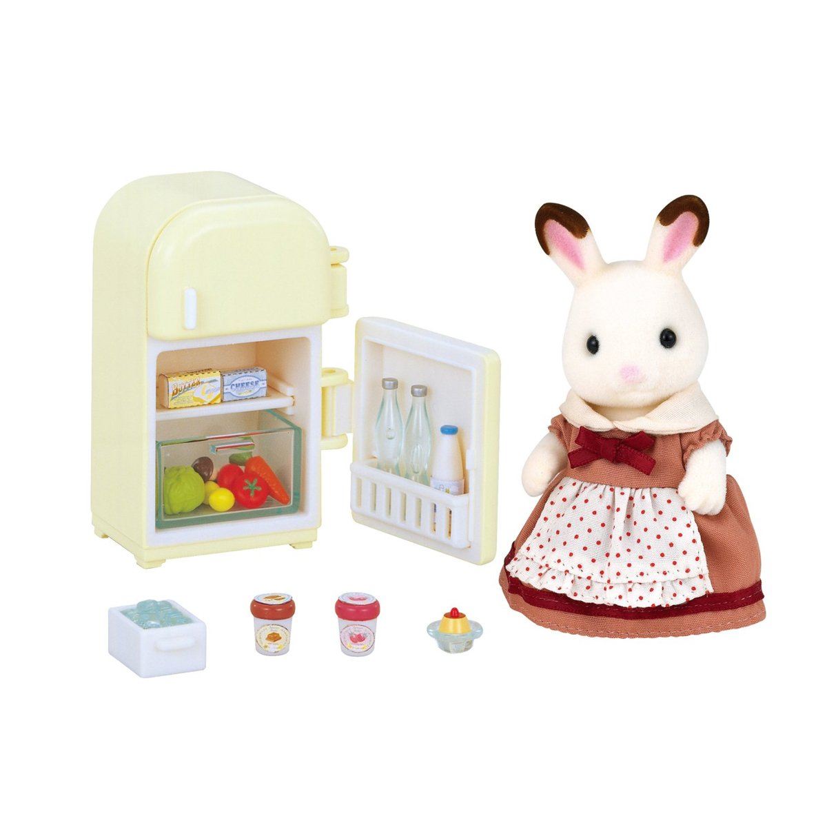 5014 Sylvanian Families, Çikolata Kulaklı Tavşan Anne ve Buzdolabı, +3 yaş