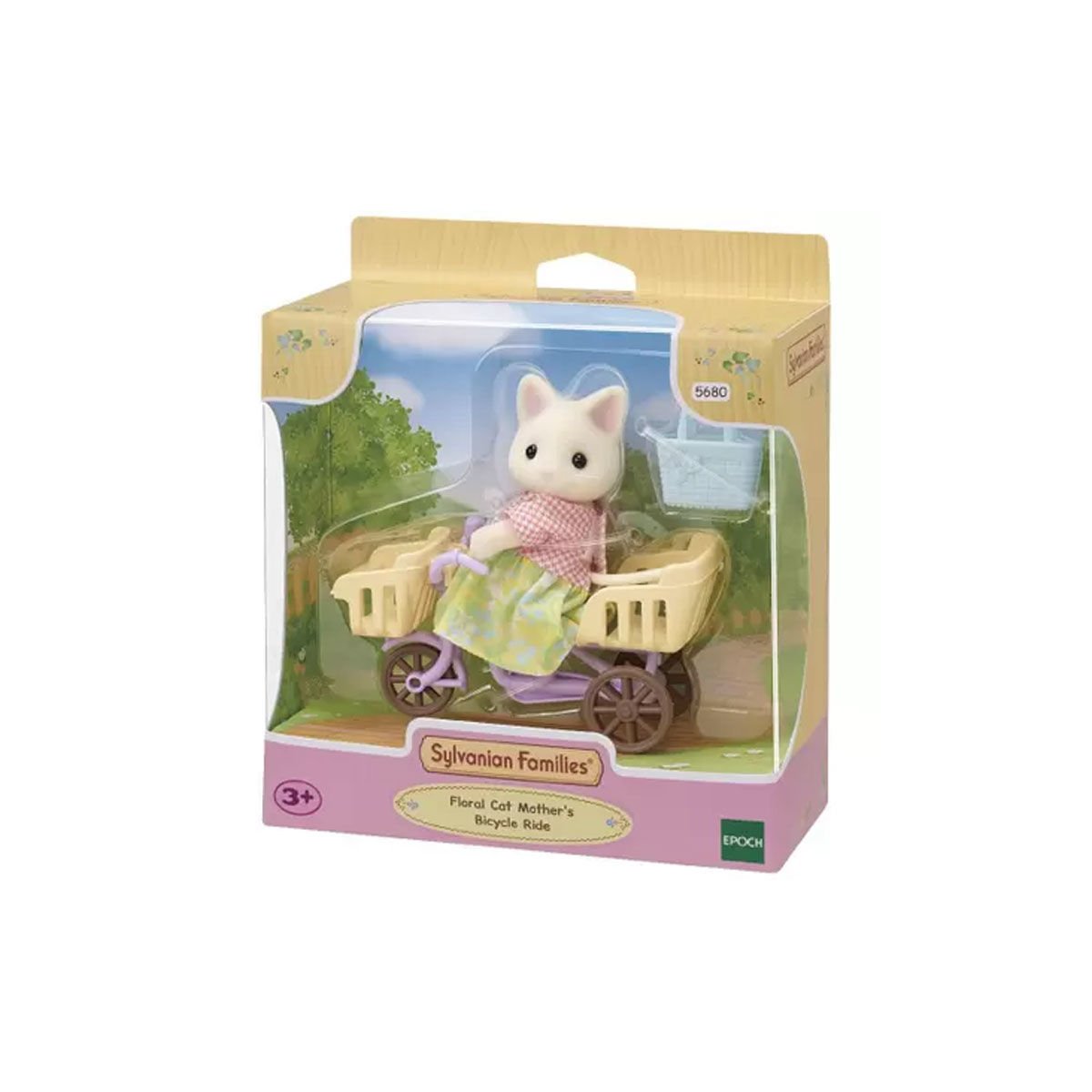 5680 Sylvanian Families Çiçekli Kedi Anne ve Bisikleti +3 yaş