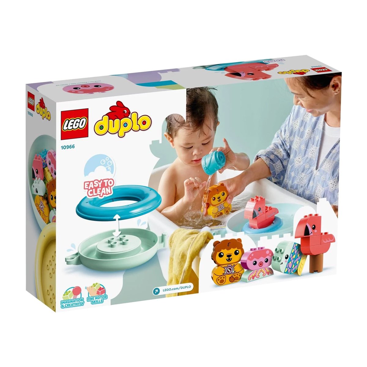 10966 LEGO® Duplo® Banyo Zamanı Eğlencesi: Yüzen Hayvan Adası, 20 parça, +1,5 yaş