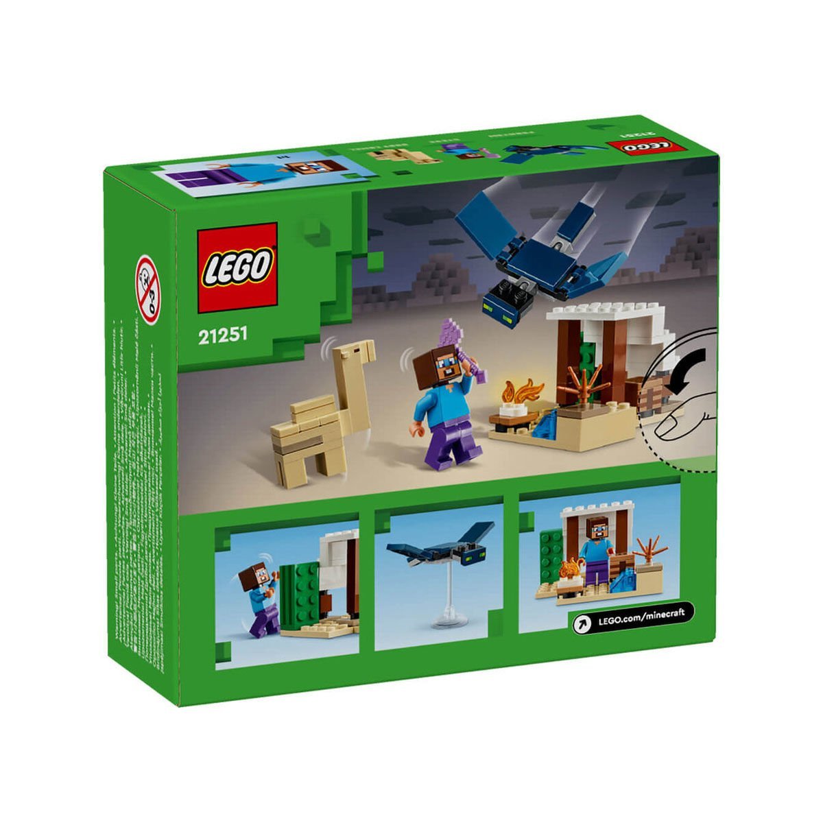 21251 LEGO® Minecraft® Steve’in Çöl Keşfi 75 parça +6 yaş