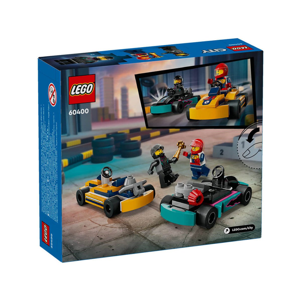 60400 LEGO® City Go-Kart ve Yarış Sürücüleri 99 parça +5 yaş