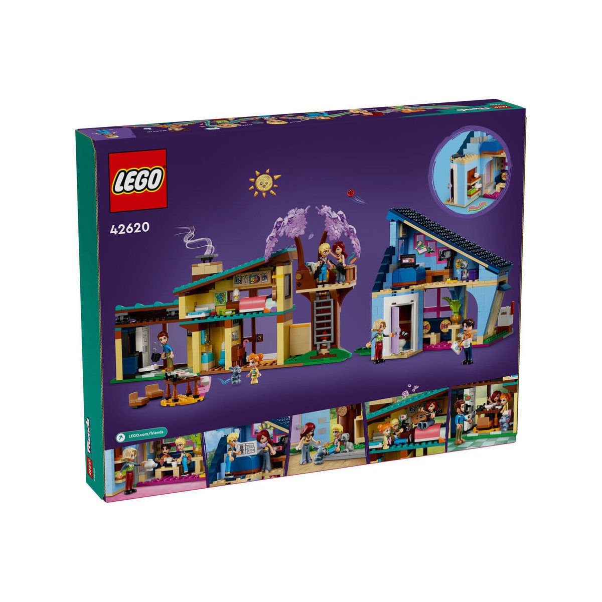 42620 LEGO® Friends Olly ve Paisley’nin Aile Evleri 1126 parça +7 yaş