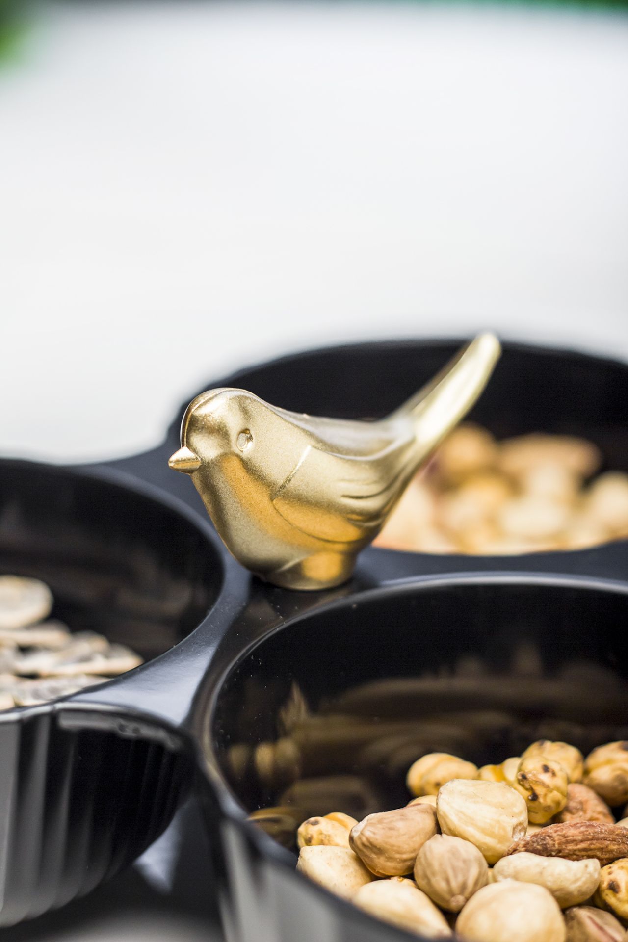 EW’s Kitchenware Akrilik Gold Kuşlu Siyah Çerezlik