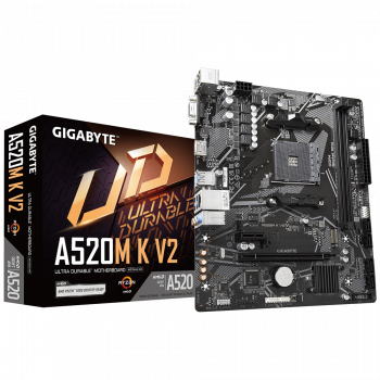 Gigabyte A520M K V2 DDR4 5100Mhz(OC) HDMI M.2 mATX AM4 Anakart