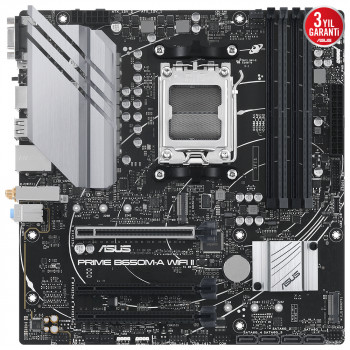 Asus Prime B650M-A WIFI II DDR5 6400Mhz(OC) M.2 mATX AM5 Anakart