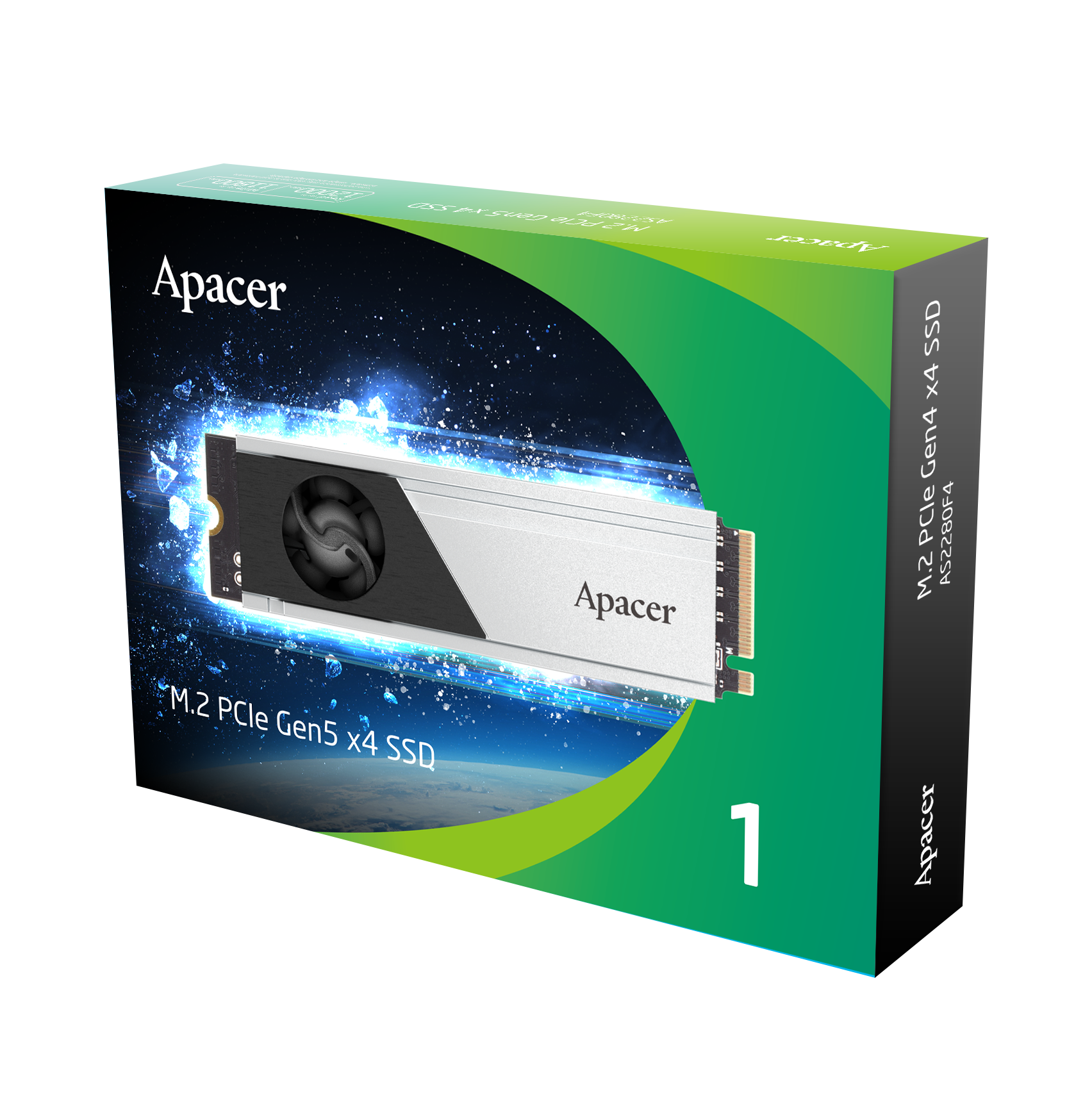 Apacer AP2TBAS2280F4-1 2TB 12000/11800 MB/s M.2 PCIe Gen5 x4 SSD (AP2TBAS2280F4-1)