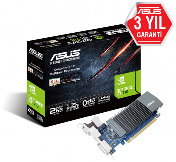 Asus GT710 Evo 2 GB DDR3 64Bit DVI/HDMI Ekran Kartı