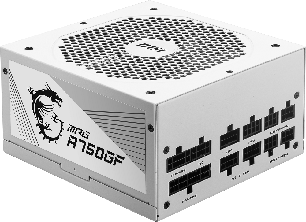 MSI MPG A750GF WHITE 750W 80+ GOLD POWER SUPPLY