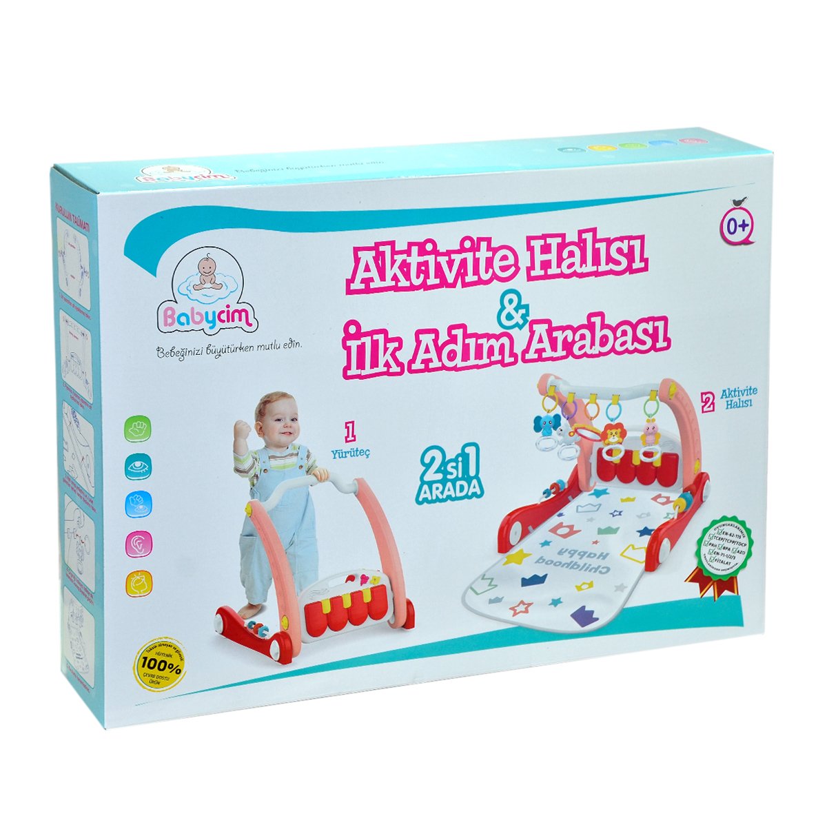 E0634 Aktivite Halısıİlk Adım Arabası -Pembe ,Birlik