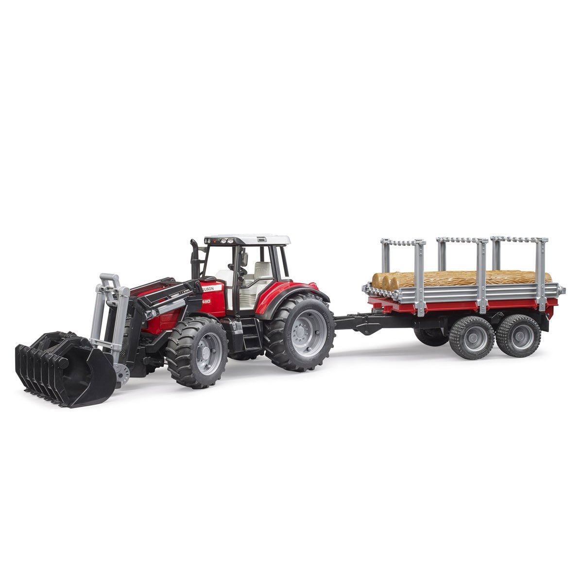 BR02046 Massey Ferguson 7480 Kütük Taşıyan Römork