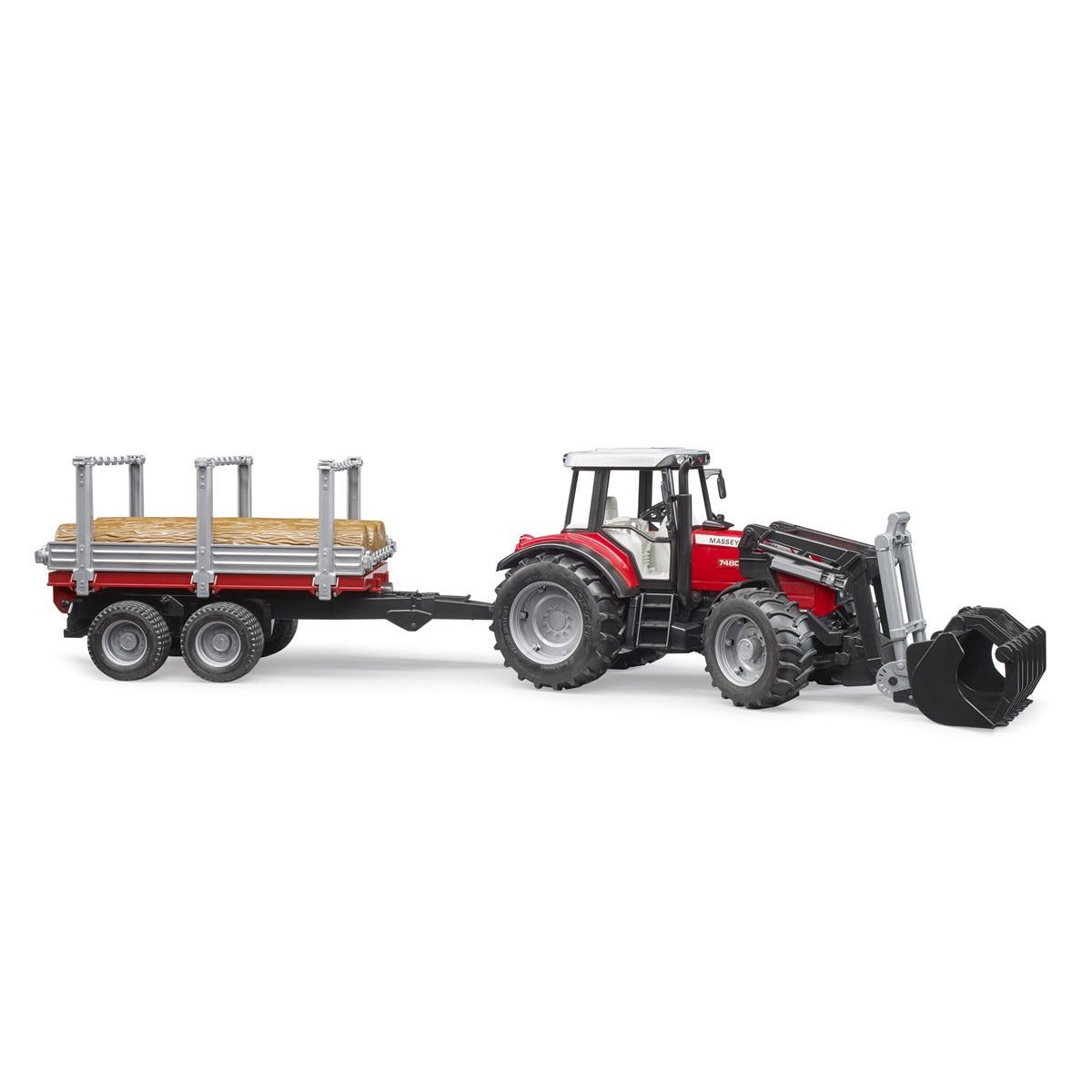 BR02046 Massey Ferguson 7480 Kütük Taşıyan Römork