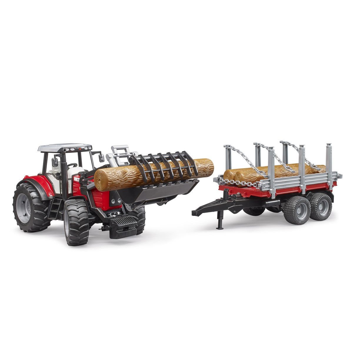 BR02046 Massey Ferguson 7480 Kütük Taşıyan Römork