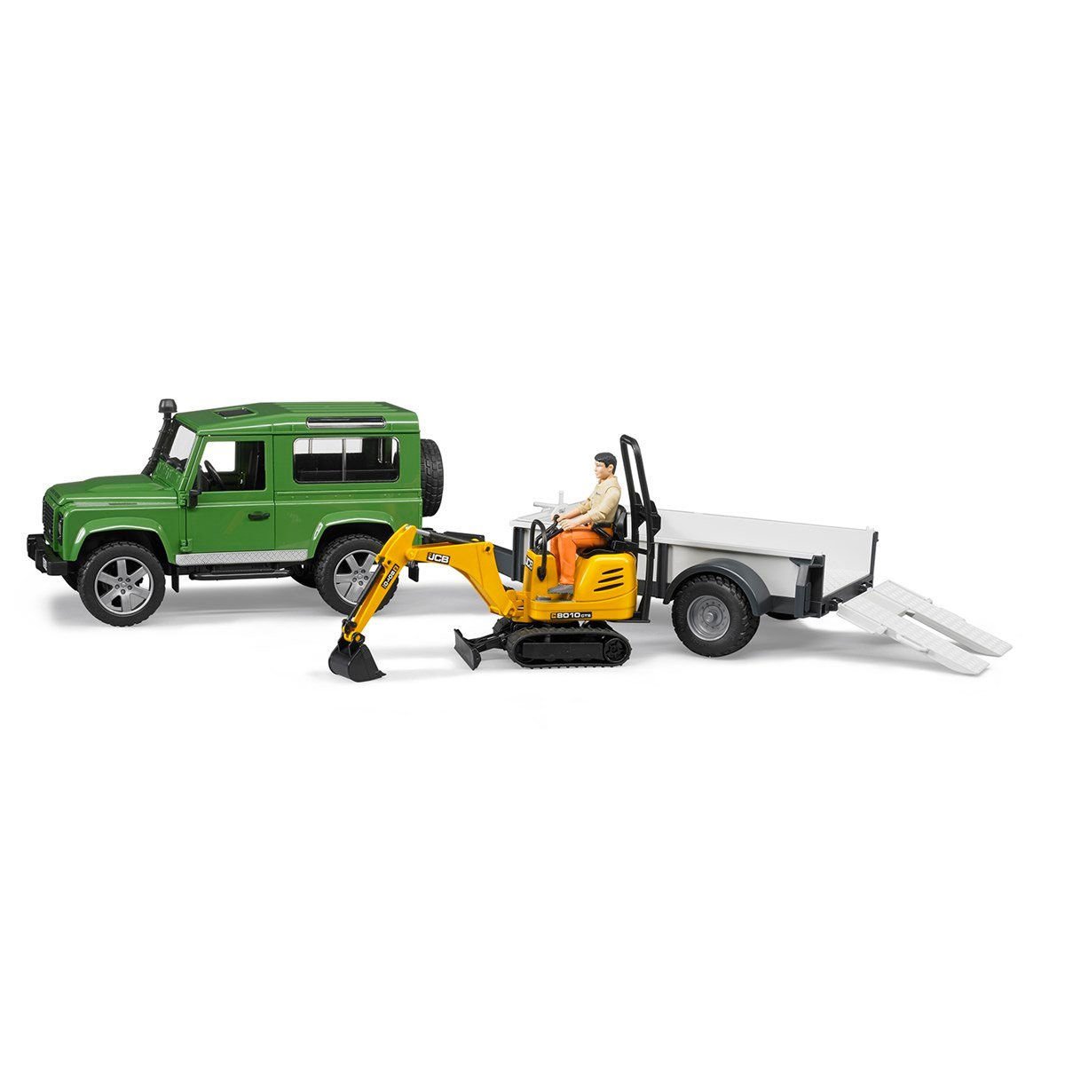 BR02593 Land Rover Arazi Aracı ve JCB Mini Kazıcı