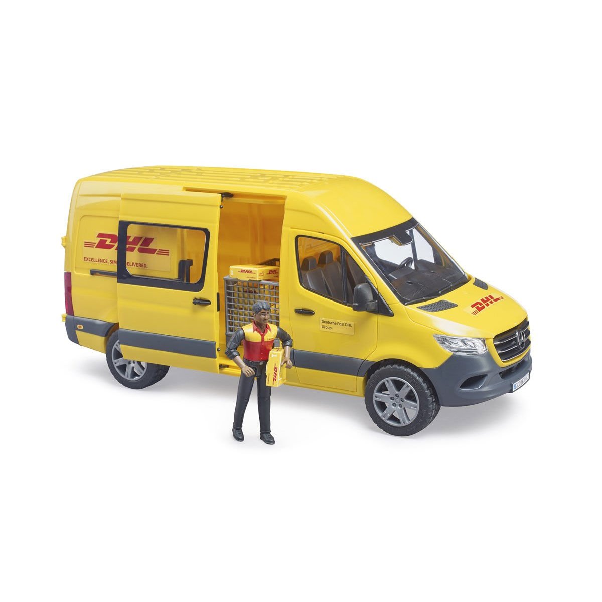 BR02671 Mercedes-Benz Sprinter DHL Kamyonu ve Sürücüsü +4 yaş