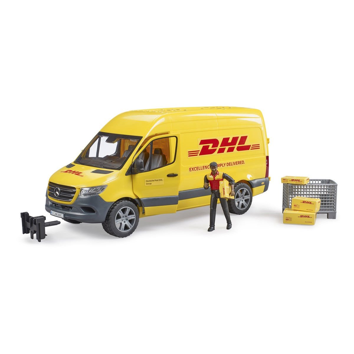 BR02671 Mercedes-Benz Sprinter DHL Kamyonu ve Sürücüsü +4 yaş