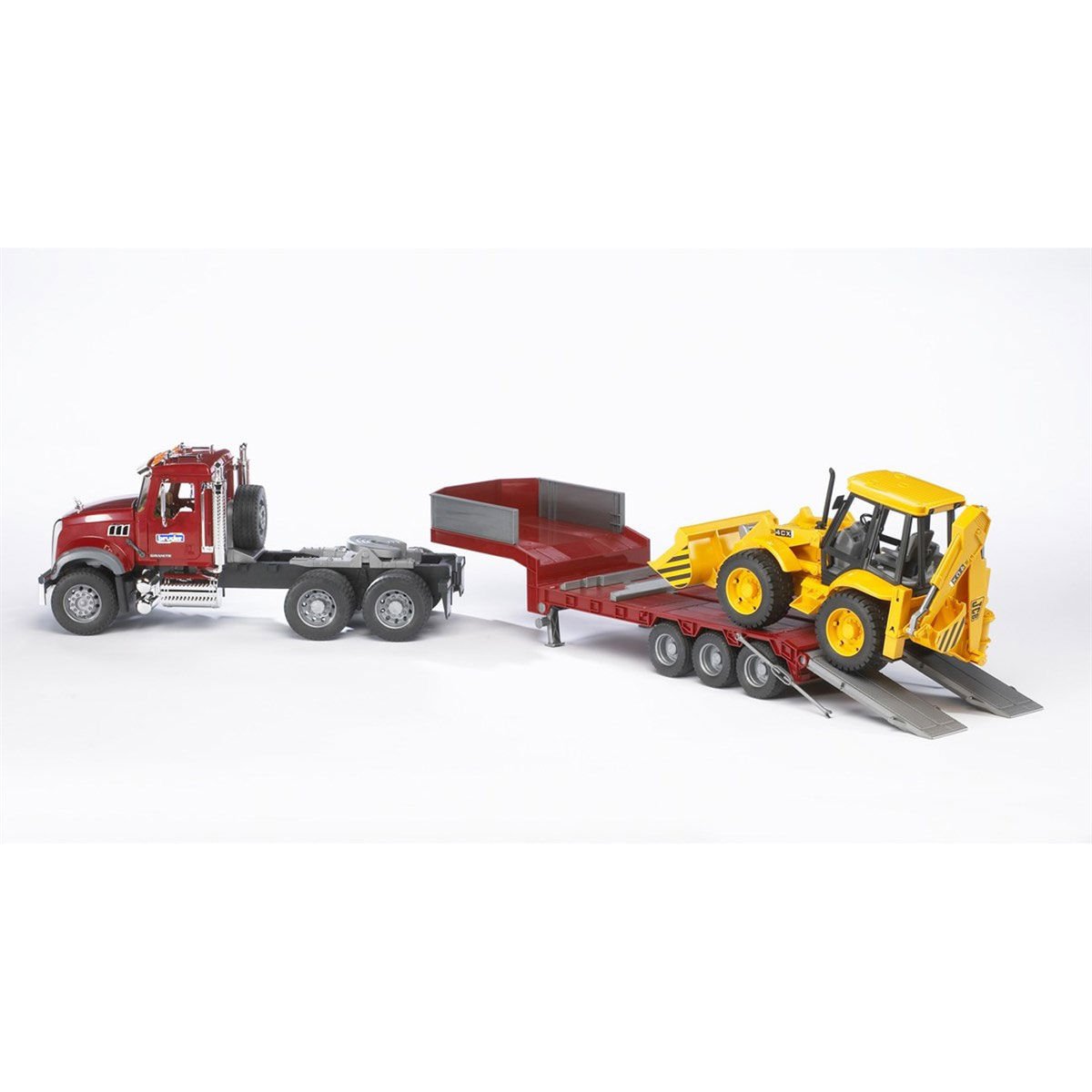 BR02813 Mack Granite Jcb Taşıyan Tır - Bruder