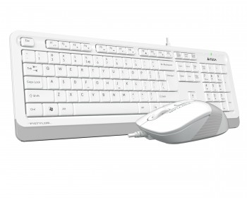 A4 Tech F1010 Q USB Beyaz TR MM Klavye Optik+Mouse