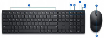 DELL 580-AJRC KABLOSUZ KLAVYE MOUSE SET (İngilizce)