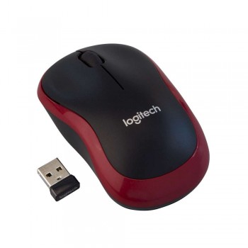 Logitech M185 Nano Kablosuz Mouse Siyah/Kırmızı