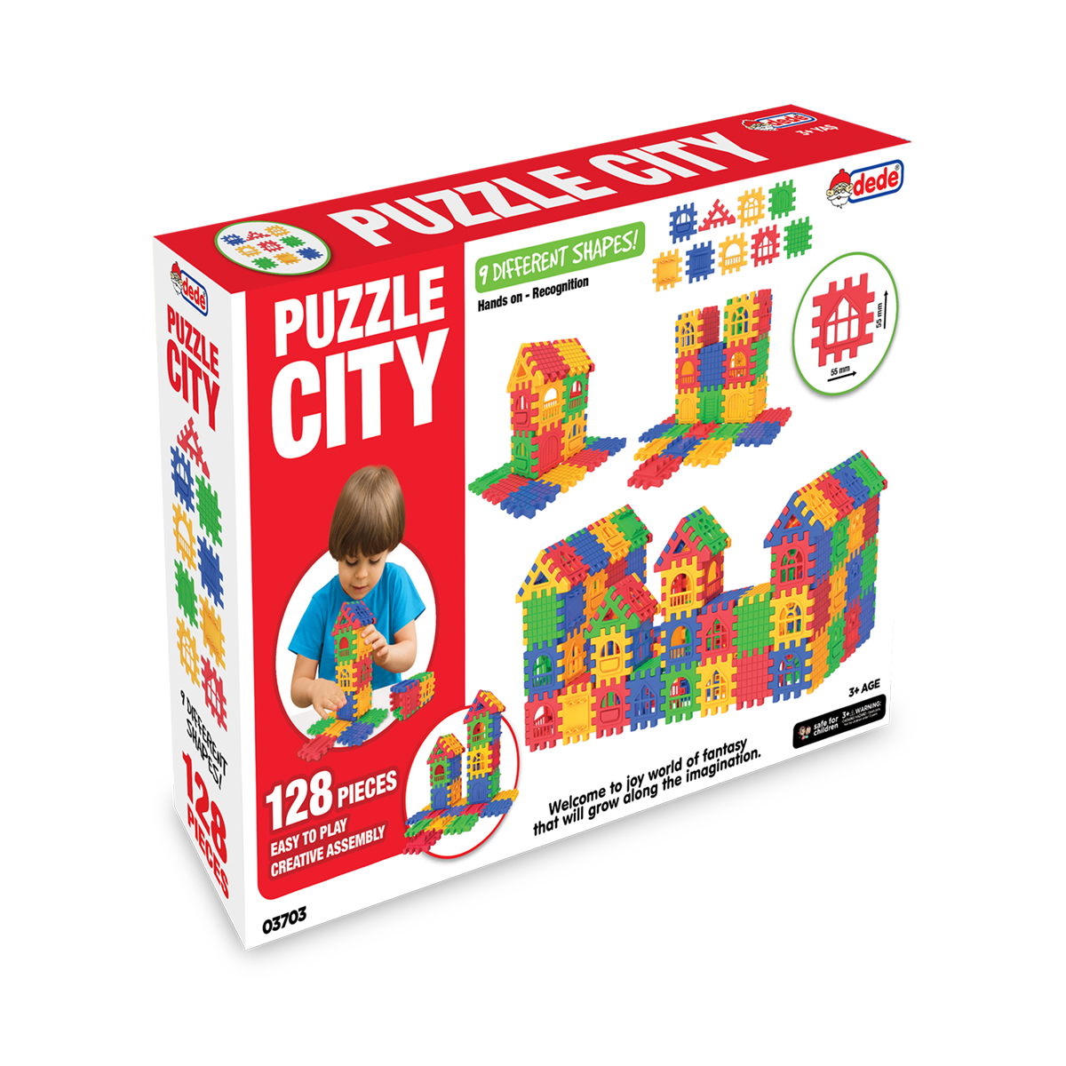 03703 Puzzle City 128 Parça -Dede