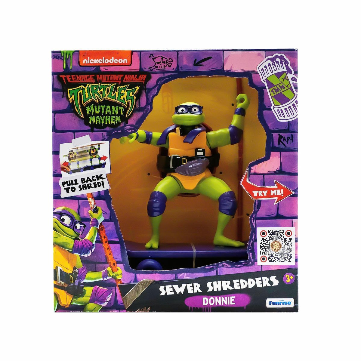 TU814001 TMNT Ninja Kaplumbağalar Çek Bırak Kaykay Figür - 71055