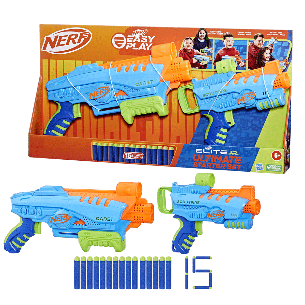 F6369 Nerf Elite Jr. Başlangıç Seti +6 yaş