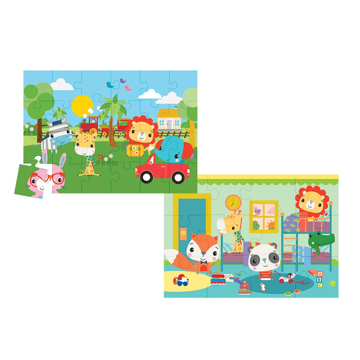 13406 KS Fisher-Price Baby Puzzle - Railway  Bedtime / 12+24 Parça Puzzle / +4 yaş