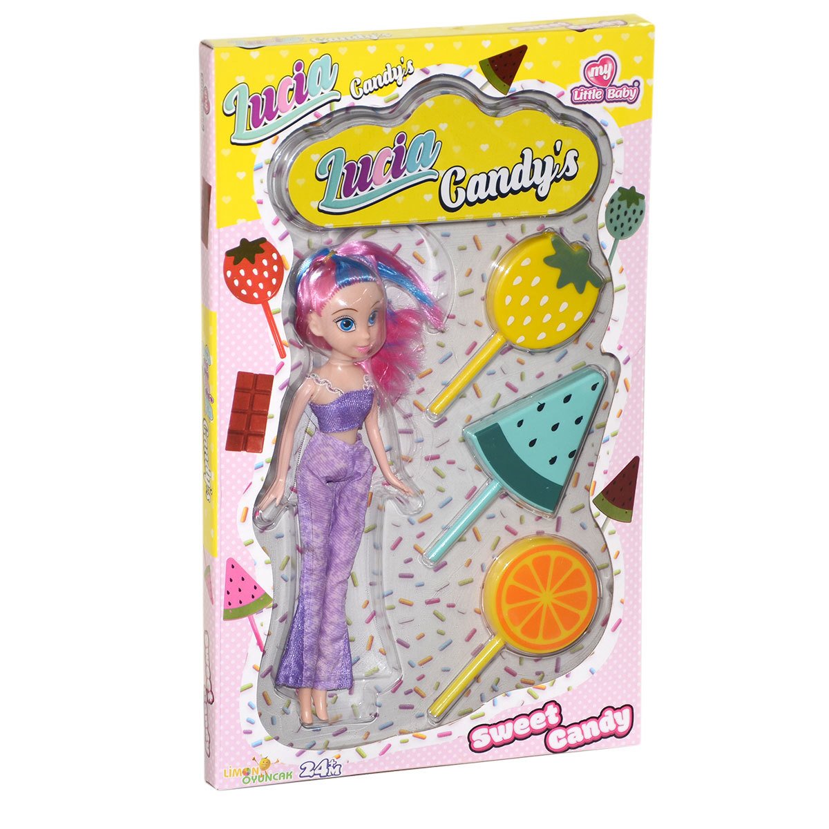 LMN138 Lucia Candy’s Bebek ve Şeker Oyun Seti -Limon