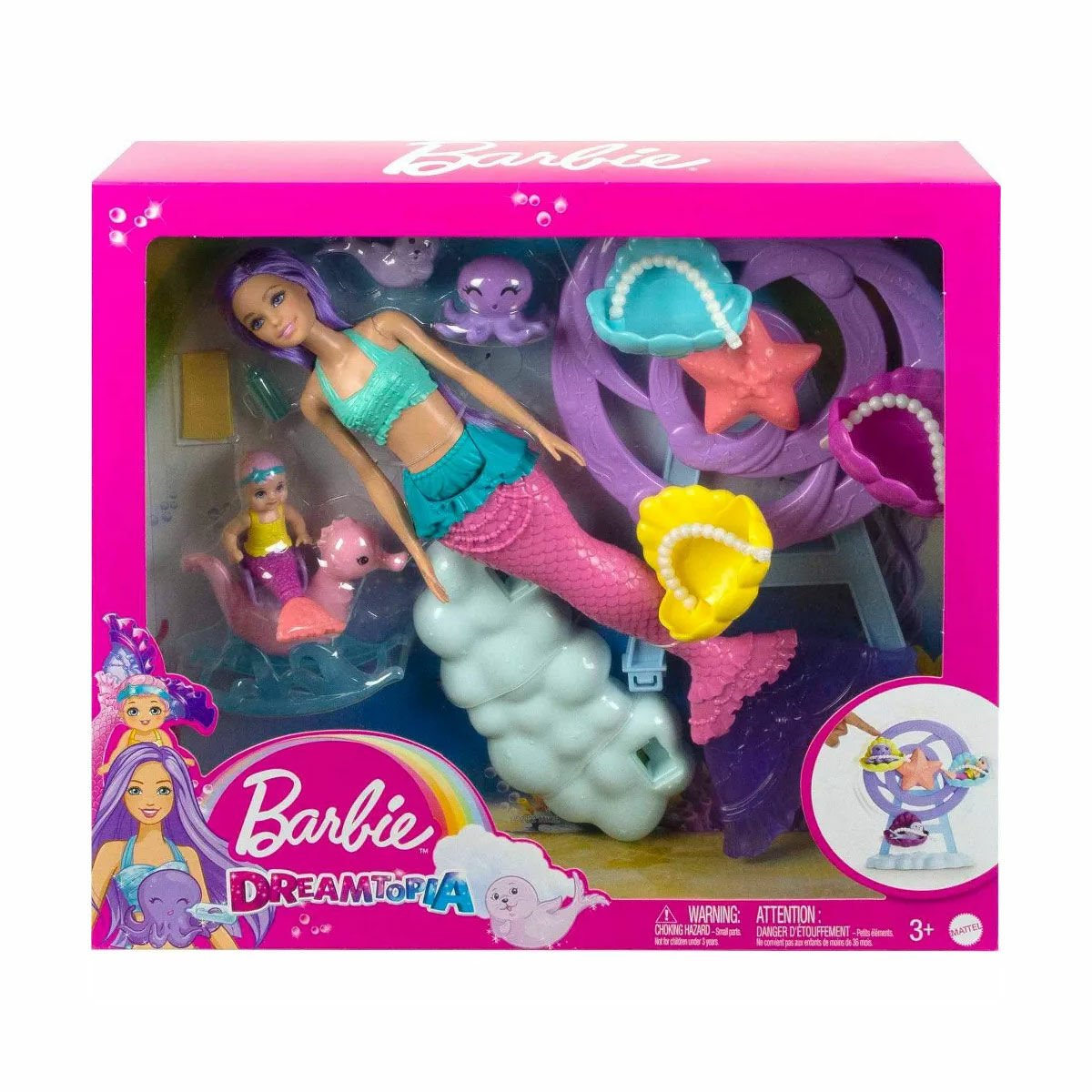 HLC30 Barbie Dreamtopia Deniz Kızı Bebek ve Çocuk Oyun Alanı