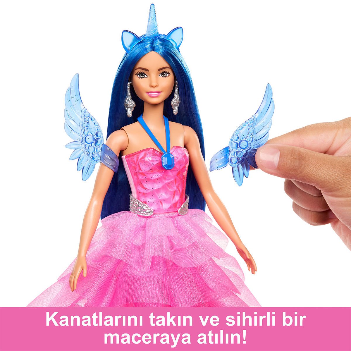 HRR16 Barbie Mavi Saçlı Prenses Bebek