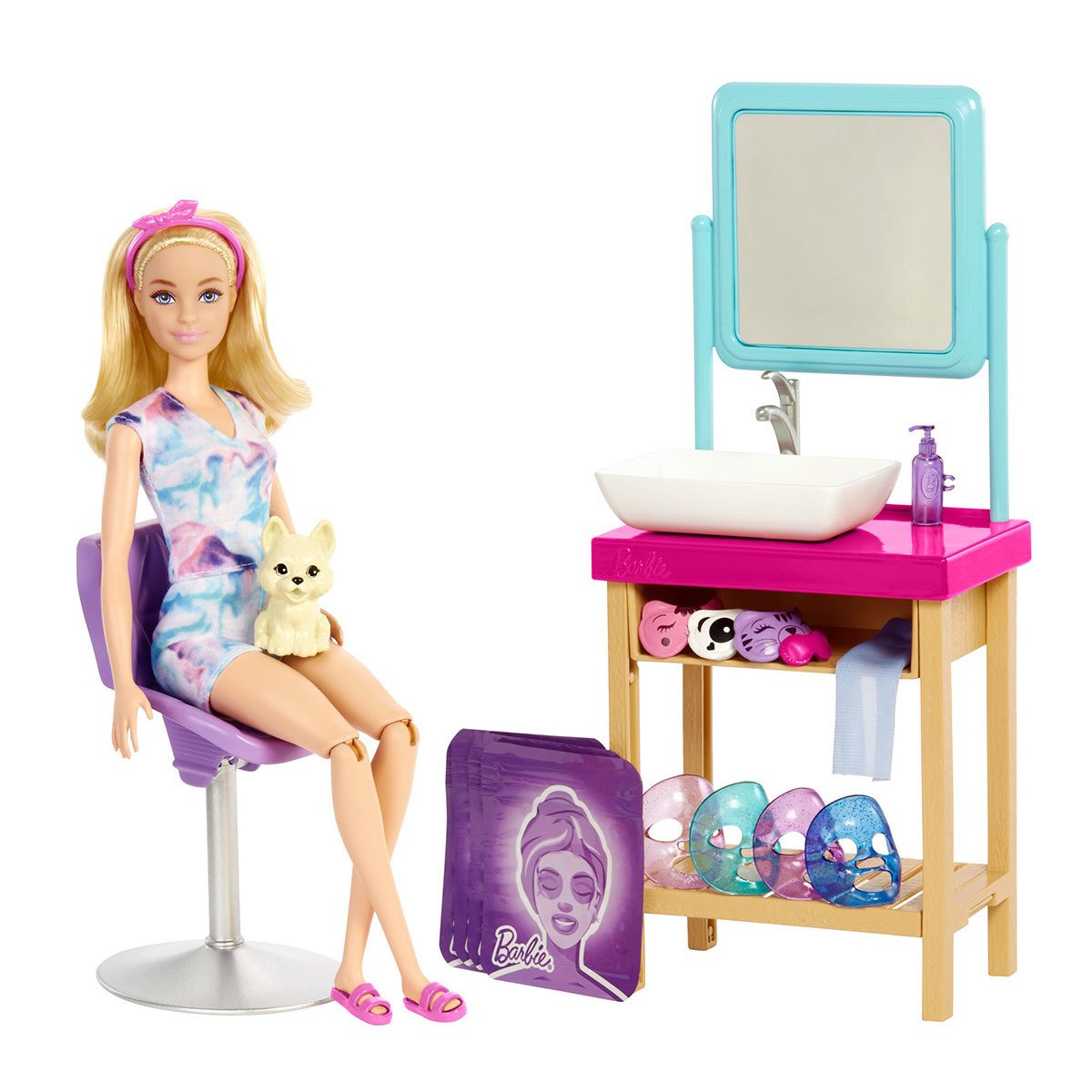 HCM82 Barbie, Işıltı Dolu Spa Günü Oyun Seti, Barbie Welness