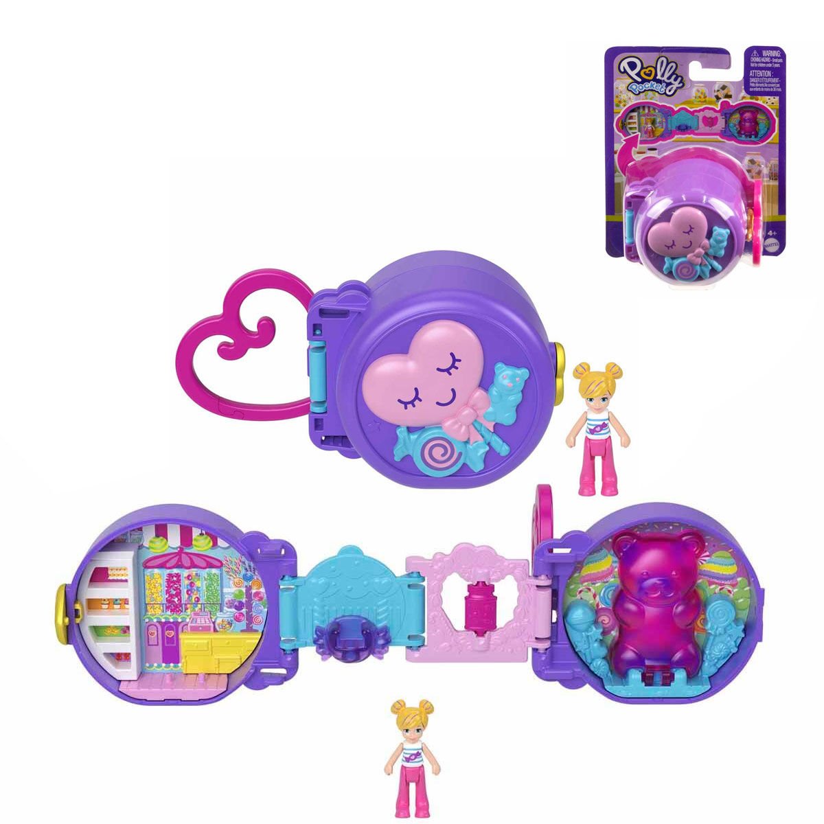 HRD73 Polly Pocket Sevimli Hayvancık Temalı Mini Oyun Setleri