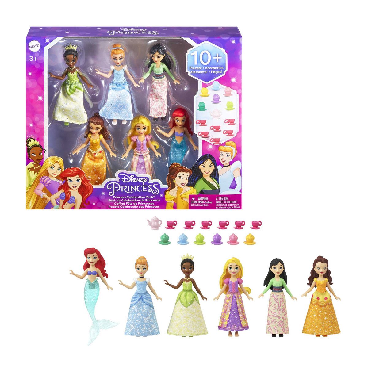 HLW91 Disney Prenses Bebekleri 6’lı Set