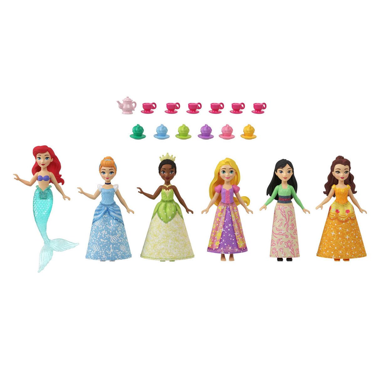 HLW91 Disney Prenses Bebekleri 6’lı Set