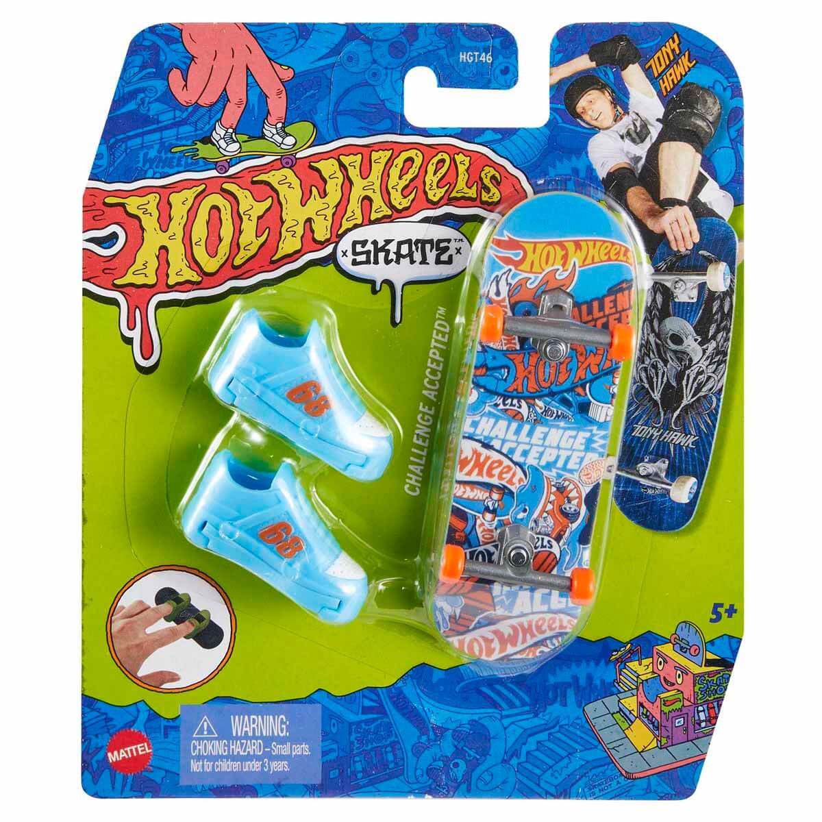 HGT46 Hot Wheels Skate Parmak Kaykay ve Ayakkabı Paketleri