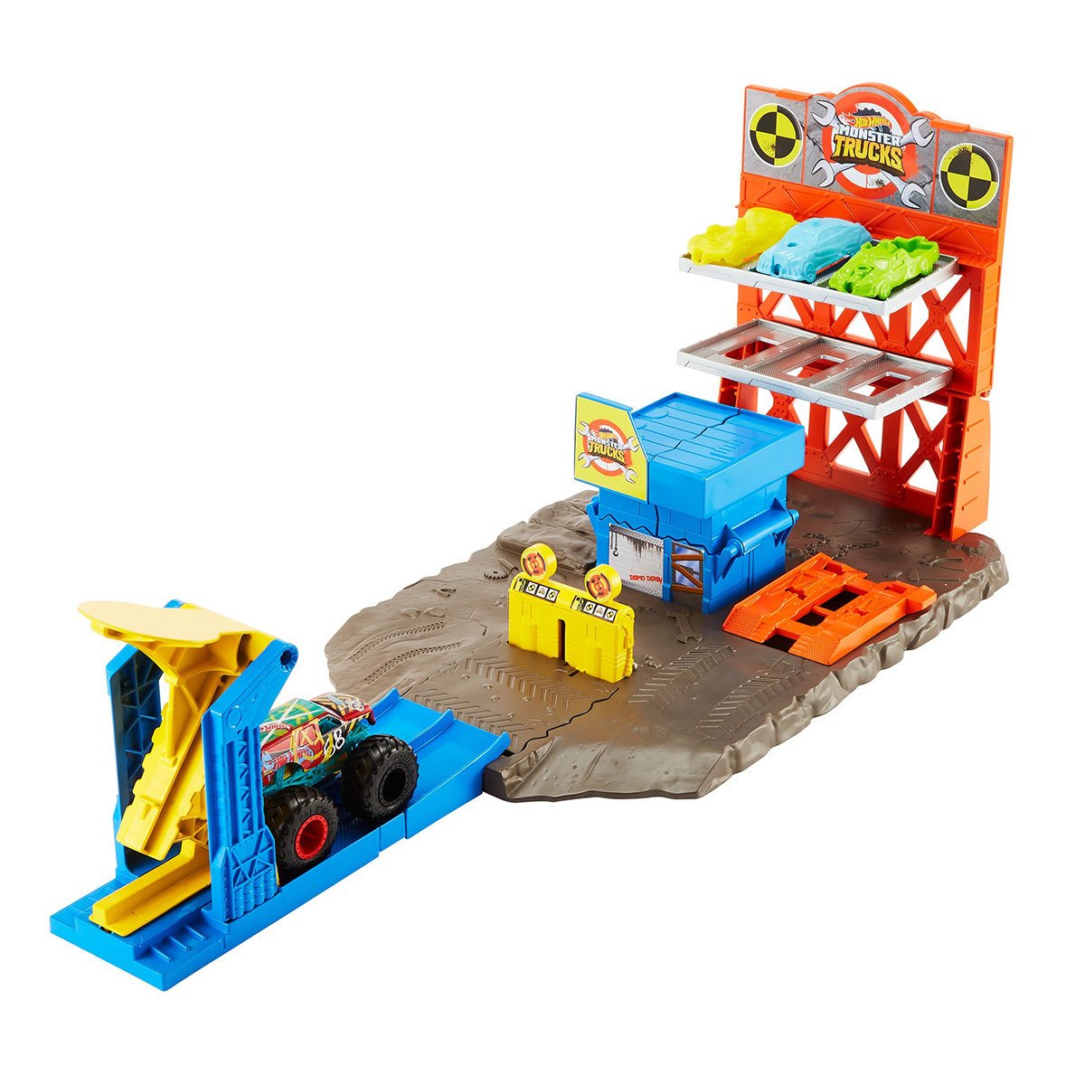 HFB12 Monster Trucks Patlama İstasyonu Oyun Seti , Hot Wheels Monster Trucks