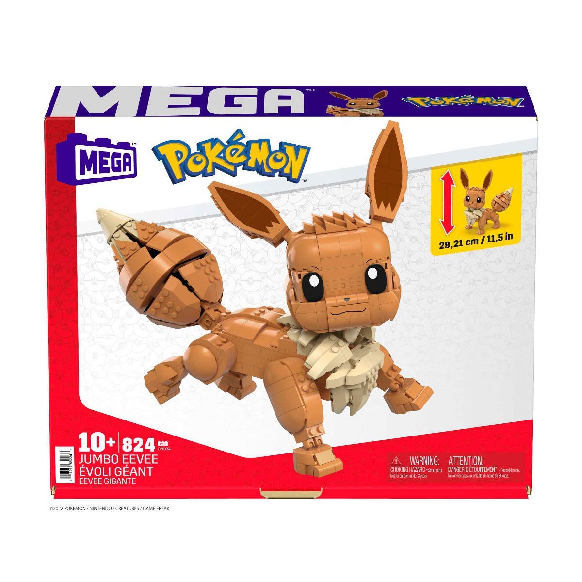 GMD34 MEGA™ Pokémon™ Jumbo Eevee 824 parça +10 yaş