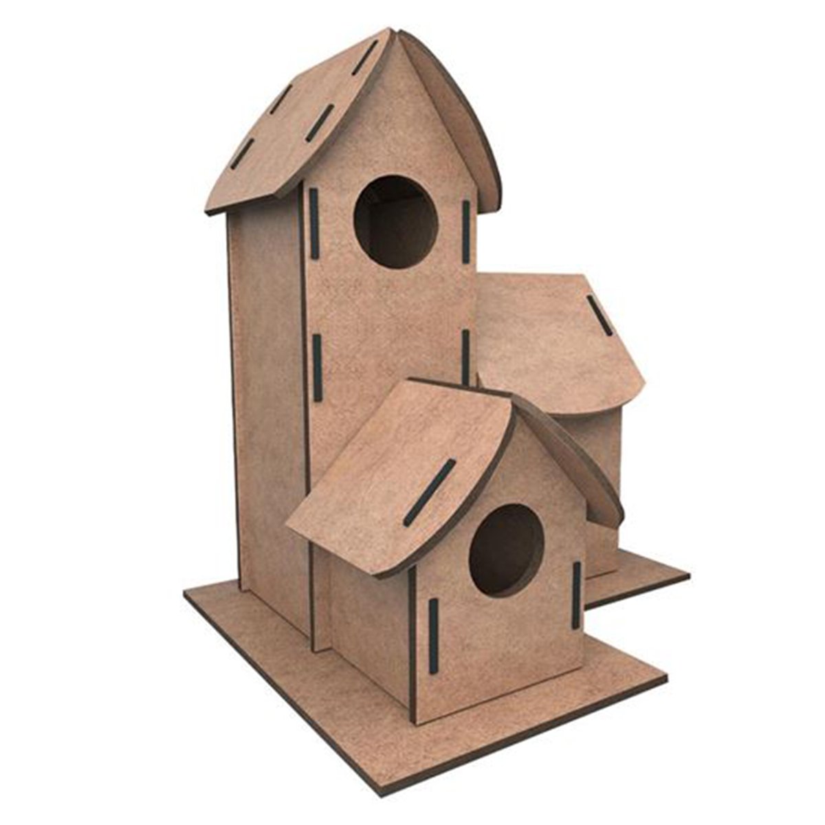 5269 Kumtoys Boyanabilir 3’lü Kuş Evi - Bird House