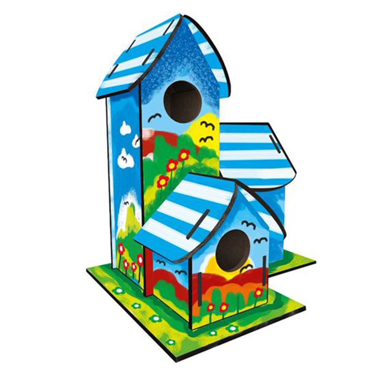 5269 Kumtoys Boyanabilir 3’lü Kuş Evi - Bird House