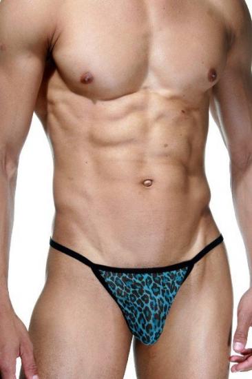 La Blinque Mavi Leopar Erkek G-String