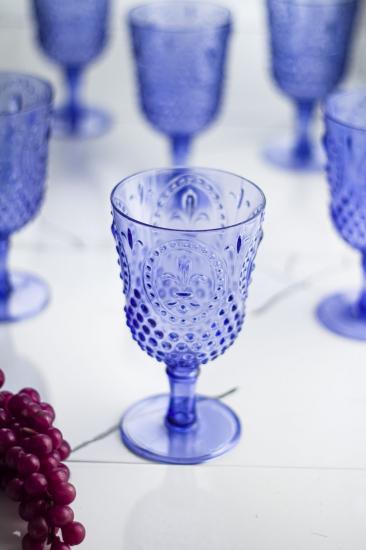EW’s Kitchenware Akrilik Mavi Tekli Meşrubat Bardağı 450 ml