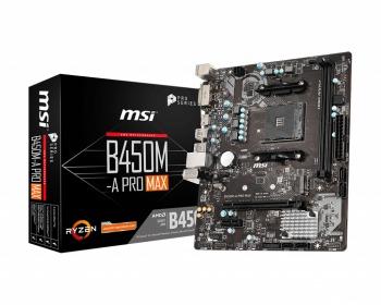 MSI B450M-A Pro Max DDR4 4133MHz DVI-D HDMI mATX AM4 Anakart