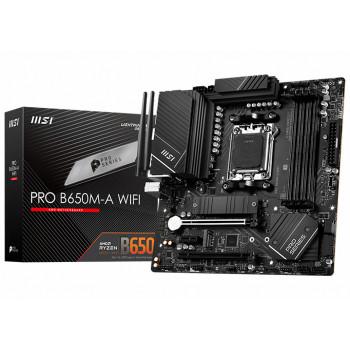 MSI Pro B650M-A WIFI DDR5 6400(OC) HDMI DP M.2 MATX AM5 Anakart