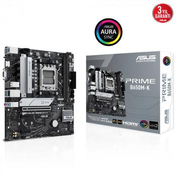 Asus Prime B650M-K DDR5 6400+(OC) HDMI VGA M.2 AM5 Anakart