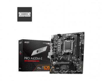 MSI Pro A620M-E AMD A620 AM5 Soket DDR5 6000(OC)MHz HDMI VGA mATX Anakart