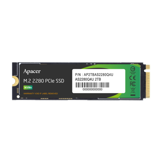 Apacer AS2280Q4U-1 512GB 7400-7000 MB/s M.2 PCIe Gen4 SSD (AP512GAS2280Q4U-1)