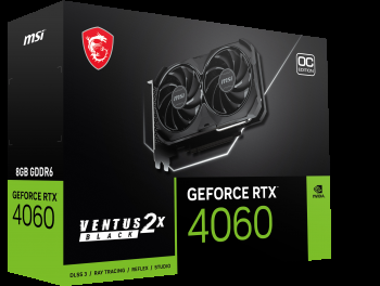 MSI Geforce RTX 4060 Ventus 2X BLACK 8G OC HDMI DP 128 Bit Ekran kartı