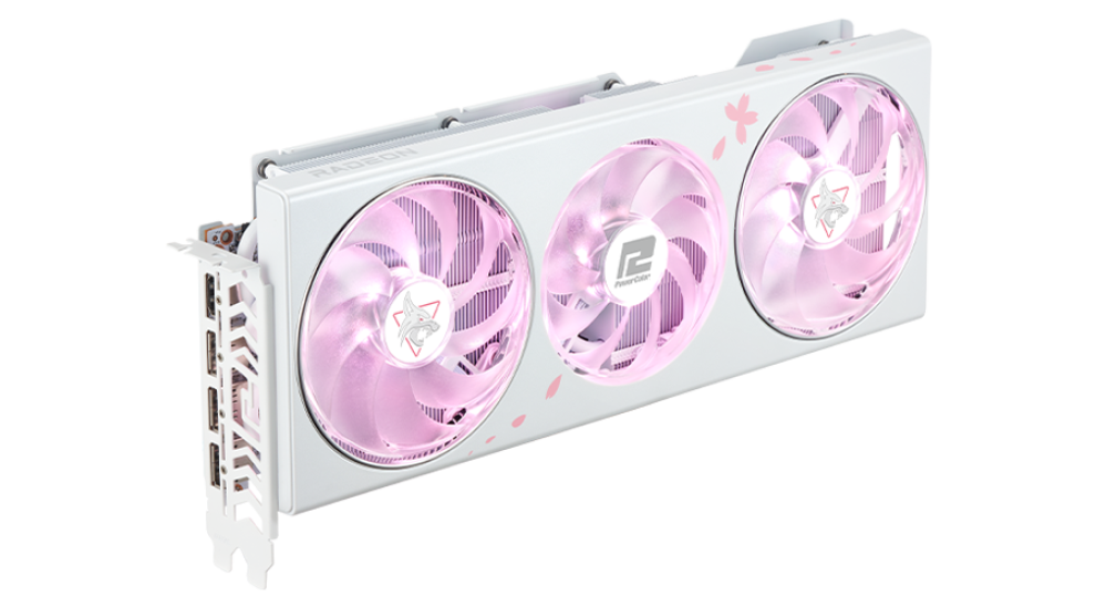 POWERCOLOR HELLHOUND RX7800XT 16G-L/OC SAKURA Limited Edition GDDR6 256Bit