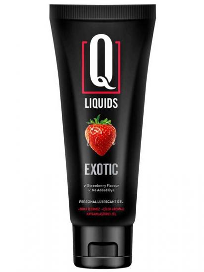 Q Liquids Exotic Çilek Aromalı Kayganlaştırıcı Jel 200 ml